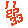 Race number stickers set of 2 1 mm, neon-red Race number stickers set of 2 1 mm, neon-red
